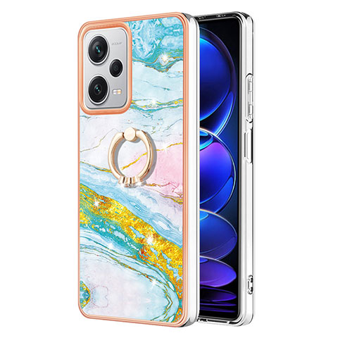 Custodia Silicone Gel Morbida Fantasia Modello Cover con Anello Supporto YB5 per Xiaomi Redmi Note 12 Explorer Colorato