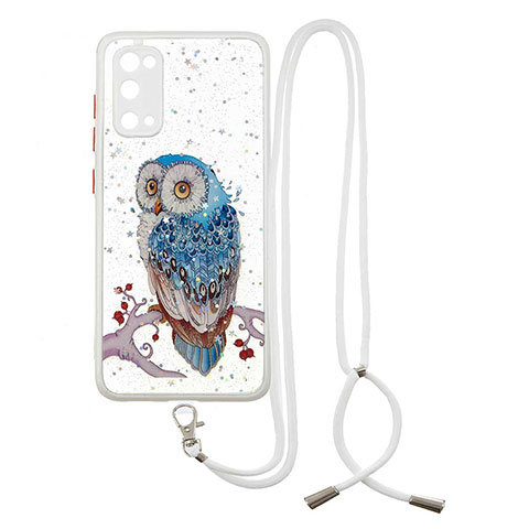 Custodia Silicone Gel Morbida Fantasia Modello Cover con Cinghia Cordino Mano Y01X per Samsung Galaxy S20 5G Multicolore