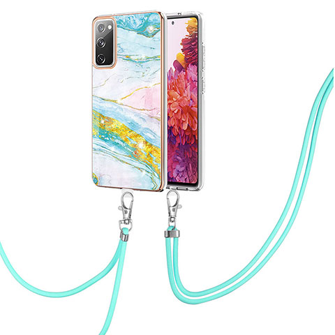 Custodia Silicone Gel Morbida Fantasia Modello Cover con Cinghia Cordino Mano Y05B per Samsung Galaxy S20 Lite 5G Colorato