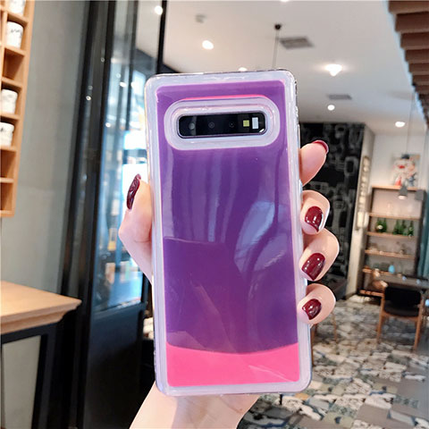 Custodia Silicone Gel Morbida Fantasia Modello Cover K02 per Samsung Galaxy S10 5G Viola