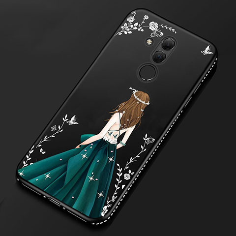 Custodia Silicone Gel Morbida Fantasia Modello Cover per Huawei Mate 20 Lite Nero