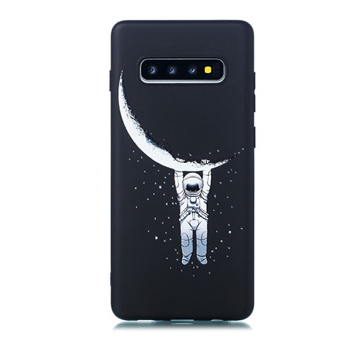 Custodia Silicone Gel Morbida Fantasia Modello Cover per Samsung Galaxy S10 Nero