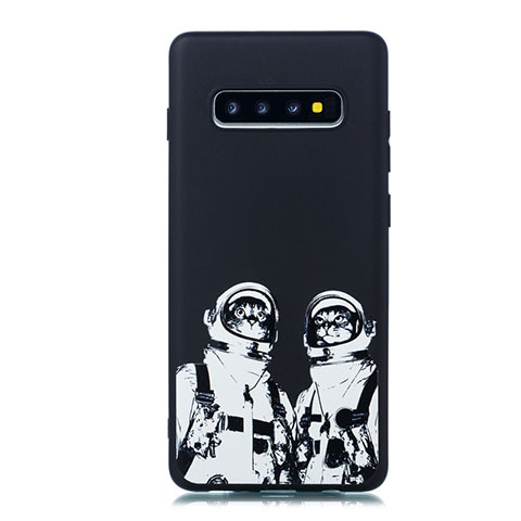 Custodia Silicone Gel Morbida Fantasia Modello Cover per Samsung Galaxy S10 Plus Bianco