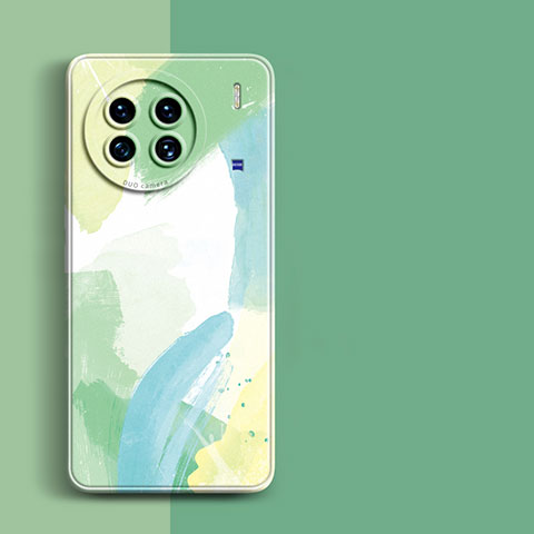 Custodia Silicone Gel Morbida Fantasia Modello Cover per Vivo X90 Pro 5G Verde