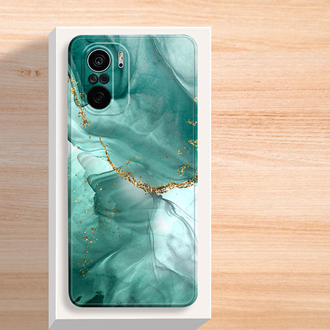 Custodia Silicone Gel Morbida Fantasia Modello Cover per Xiaomi Redmi K40 Pro 5G Verde