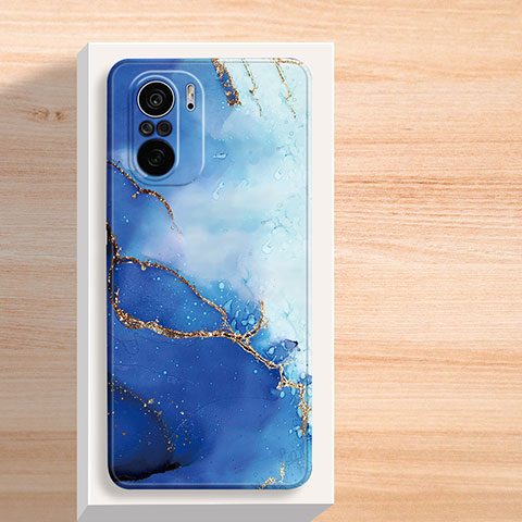 Custodia Silicone Gel Morbida Fantasia Modello Cover per Xiaomi Redmi K40 Pro+ Plus 5G Blu