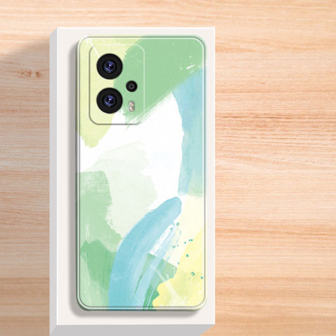 Custodia Silicone Gel Morbida Fantasia Modello Cover per Xiaomi Redmi Note 11T Pro+ Plus 5G Verde