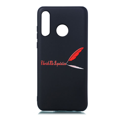 Custodia Silicone Gel Morbida Fantasia Modello Cover S01 per Huawei P30 Lite XL Rosso