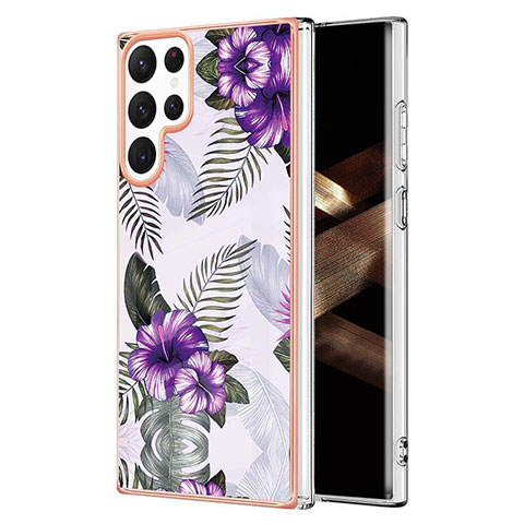 Custodia Silicone Gel Morbida Fantasia Modello Cover S01 per Samsung Galaxy S25 Ultra 5G Viola