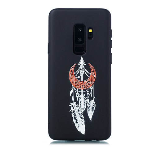 Custodia Silicone Gel Morbida Fantasia Modello Cover S01 per Samsung Galaxy S9 Plus Nero