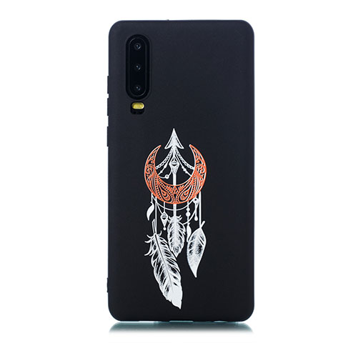 Custodia Silicone Gel Morbida Fantasia Modello Cover S06 per Huawei P30 Nero