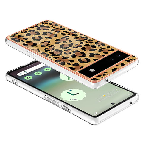 Custodia Silicone Gel Morbida Fantasia Modello Cover SD7 per Google Pixel 6a 5G Marrone