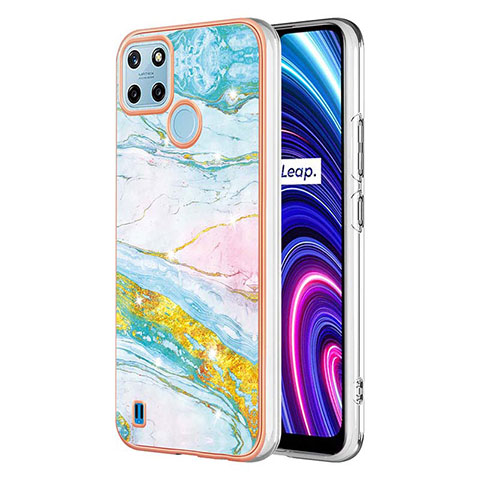 Custodia Silicone Gel Morbida Fantasia Modello Cover Y01B per Realme C25Y India Colorato