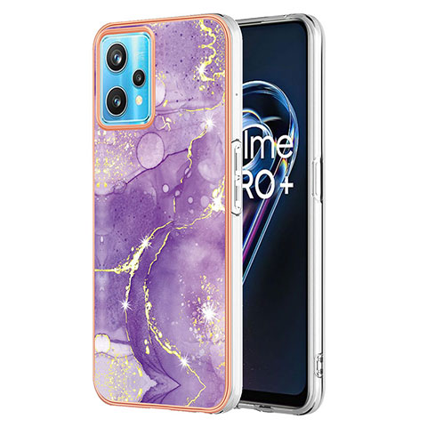 Custodia Silicone Gel Morbida Fantasia Modello Cover Y01B per Realme Narzo 50 Pro 5G Viola