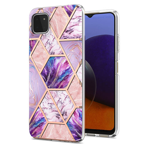 Custodia Silicone Gel Morbida Fantasia Modello Cover Y01B per Samsung Galaxy A22s 5G Lavanda