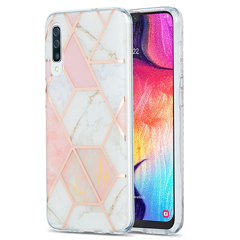 Custodia Silicone Gel Morbida Fantasia Modello Cover Y01B per Samsung Galaxy A30S Rosa