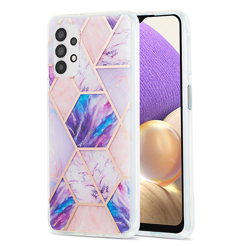 Custodia Silicone Gel Morbida Fantasia Modello Cover Y01B per Samsung Galaxy A32 4G Lavanda