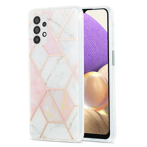 Custodia Silicone Gel Morbida Fantasia Modello Cover Y01B per Samsung Galaxy A32 5G Rosa