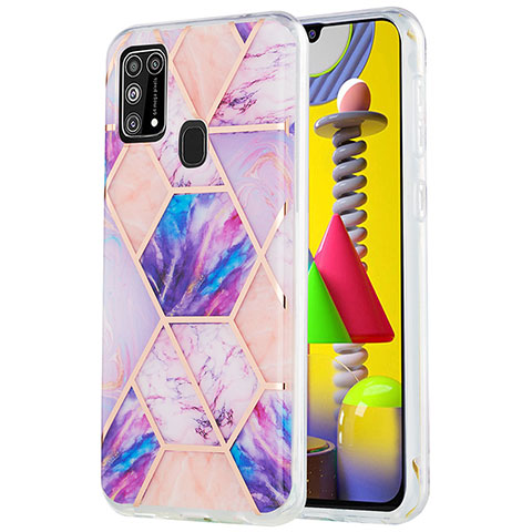 Custodia Silicone Gel Morbida Fantasia Modello Cover Y01B per Samsung Galaxy M31 Lavanda