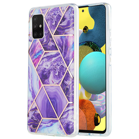 Custodia Silicone Gel Morbida Fantasia Modello Cover Y01B per Samsung Galaxy M40S Viola