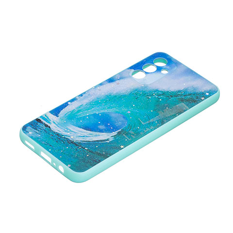 Custodia Silicone Gel Morbida Fantasia Modello Cover Y01X per Samsung Galaxy A04s Verde