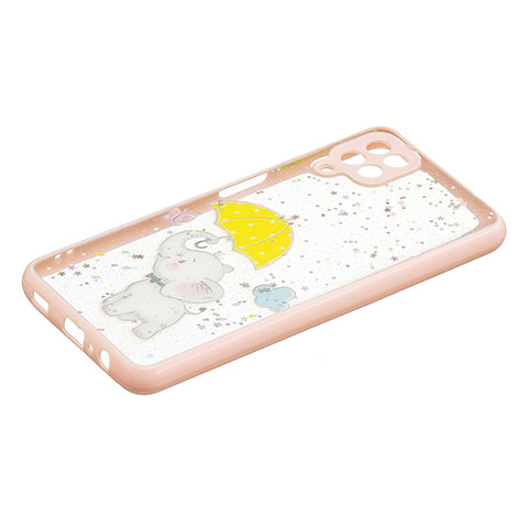 Custodia Silicone Gel Morbida Fantasia Modello Cover Y01X per Samsung Galaxy A12 5G Giallo