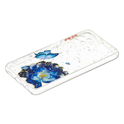 Custodia Silicone Gel Morbida Fantasia Modello Cover Y01X per Samsung Galaxy A32 5G Blu