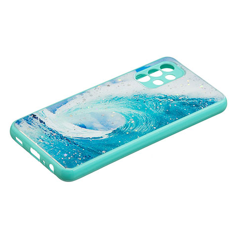 Custodia Silicone Gel Morbida Fantasia Modello Cover Y01X per Samsung Galaxy A32 5G Verde