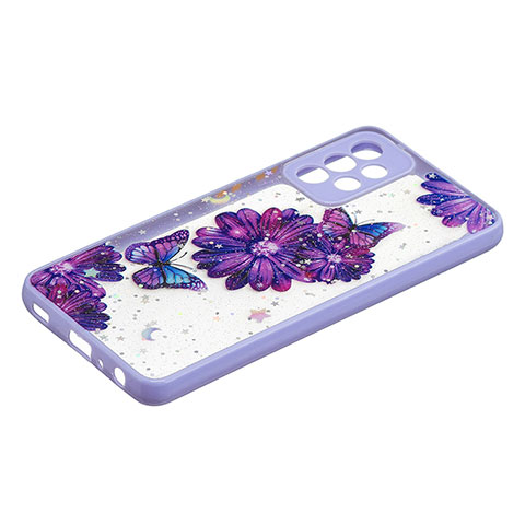 Custodia Silicone Gel Morbida Fantasia Modello Cover Y01X per Samsung Galaxy A33 5G Viola