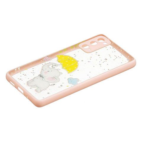 Custodia Silicone Gel Morbida Fantasia Modello Cover Y01X per Samsung Galaxy S20 FE 4G Giallo