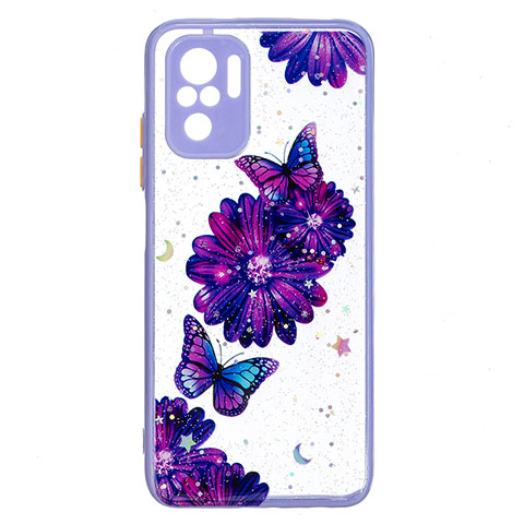 Custodia Silicone Gel Morbida Fantasia Modello Cover Y01X per Xiaomi Poco M5S Viola