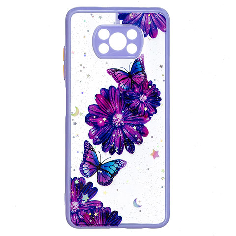 Custodia Silicone Gel Morbida Fantasia Modello Cover Y01X per Xiaomi Poco X3 Blu