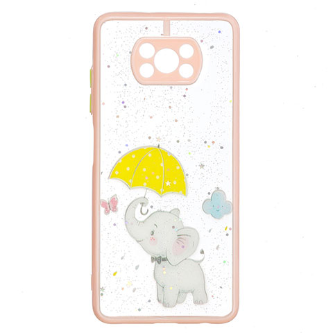 Custodia Silicone Gel Morbida Fantasia Modello Cover Y01X per Xiaomi Poco X3 Giallo