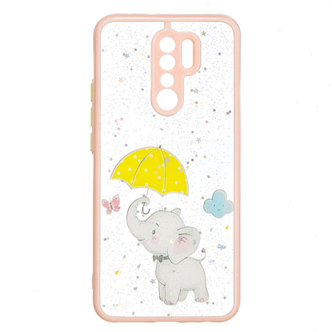 Custodia Silicone Gel Morbida Fantasia Modello Cover Y01X per Xiaomi Redmi 9 Prime India Giallo