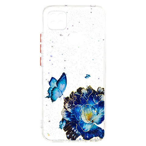 Custodia Silicone Gel Morbida Fantasia Modello Cover Y01X per Xiaomi Redmi 9C Blu