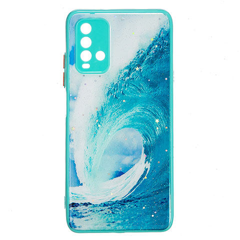 Custodia Silicone Gel Morbida Fantasia Modello Cover Y01X per Xiaomi Redmi 9T 4G Verde