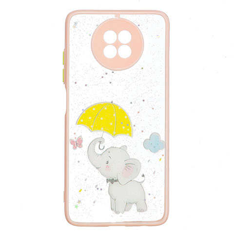 Custodia Silicone Gel Morbida Fantasia Modello Cover Y01X per Xiaomi Redmi Note 9 5G Giallo