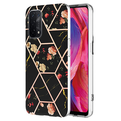 Custodia Silicone Gel Morbida Fantasia Modello Cover Y02B per Oppo A74 5G Nero