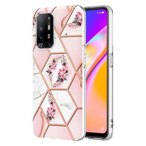 Custodia Silicone Gel Morbida Fantasia Modello Cover Y02B per Oppo F19 Pro+ Plus 5G Rosa