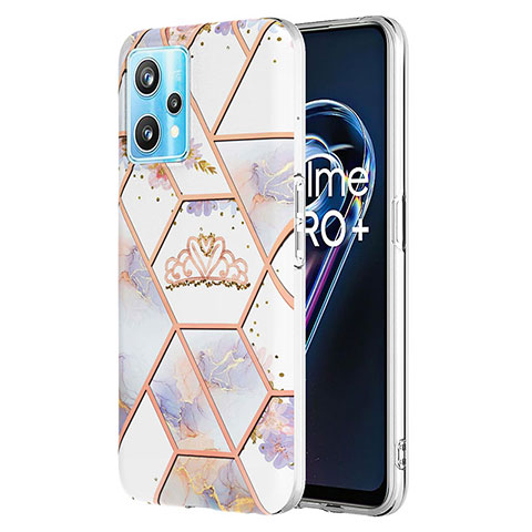 Custodia Silicone Gel Morbida Fantasia Modello Cover Y02B per Realme 9 Pro+ Plus 5G Grigio