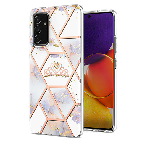 Custodia Silicone Gel Morbida Fantasia Modello Cover Y02B per Samsung Galaxy A05s Grigio