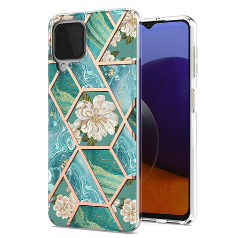 Custodia Silicone Gel Morbida Fantasia Modello Cover Y02B per Samsung Galaxy A22 4G Verde