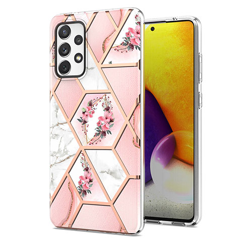 Custodia Silicone Gel Morbida Fantasia Modello Cover Y02B per Samsung Galaxy A72 4G Rosa