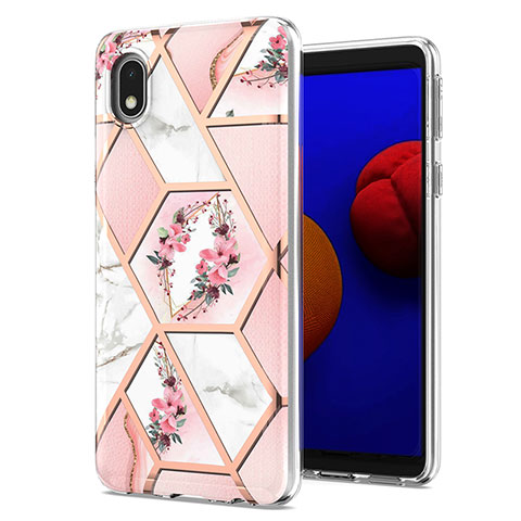 Custodia Silicone Gel Morbida Fantasia Modello Cover Y02B per Samsung Galaxy M01 Core Rosa