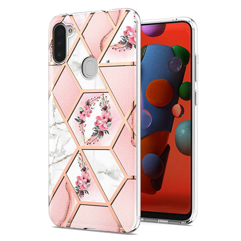 Custodia Silicone Gel Morbida Fantasia Modello Cover Y02B per Samsung Galaxy M11 Rosa