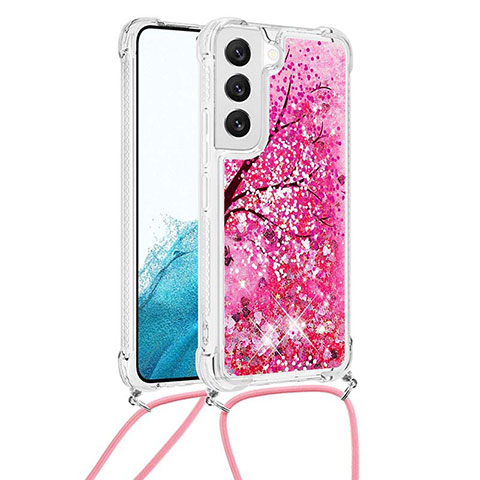 Custodia Silicone Gel Morbida Fantasia Modello Cover Y02B per Samsung Galaxy S21 Plus 5G Rosa Caldo