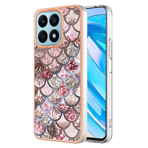 Custodia Silicone Gel Morbida Fantasia Modello Cover Y03B per Huawei Honor X8a 4G Marrone