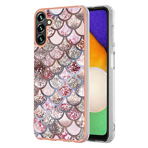 Custodia Silicone Gel Morbida Fantasia Modello Cover Y03B per Samsung Galaxy A04s Marrone