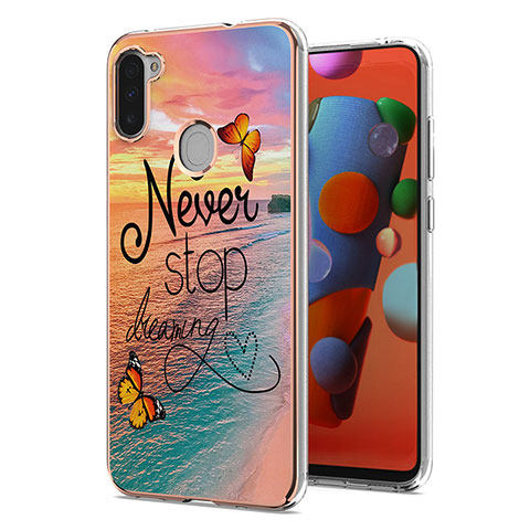 Custodia Silicone Gel Morbida Fantasia Modello Cover Y03B per Samsung Galaxy A11 Multicolore