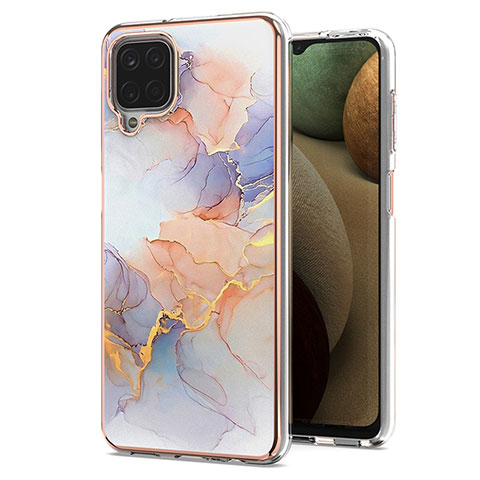 Custodia Silicone Gel Morbida Fantasia Modello Cover Y03B per Samsung Galaxy A12 Nacho Lavanda